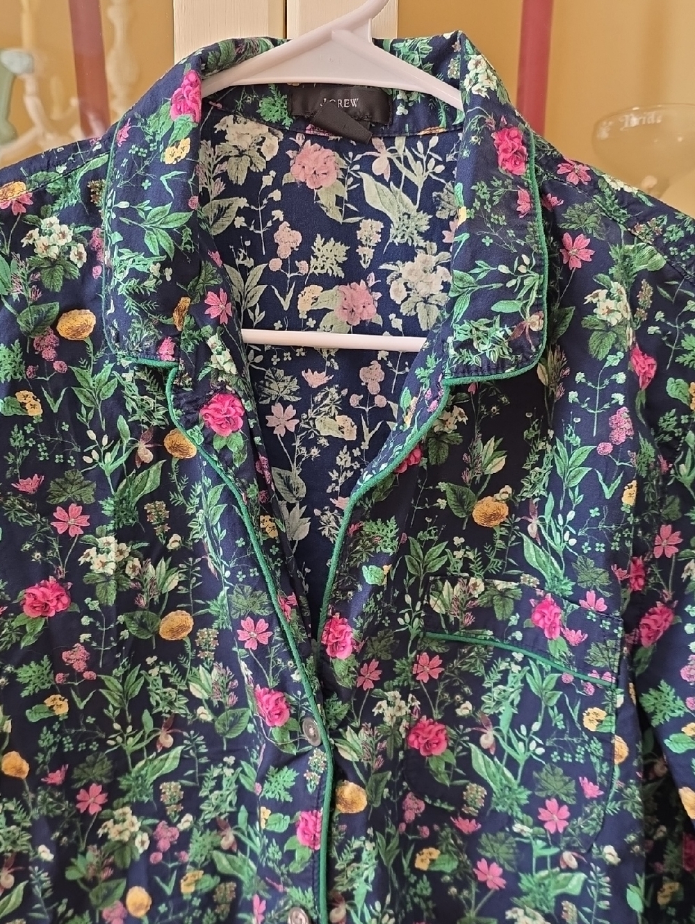 J. Crew Navy Floral Pajamas Fair Trade